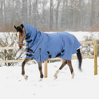 Produktbild von Equithème Pferdedecke 1200D AI Blau Polyester Standard 150g