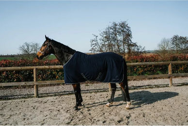 Equithème Pferdedecke EK-Glitter Fleece Hemd Blau Silber 150 cm – Bild 1 von 1