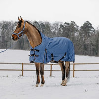 Produktbild von Equithème Pferdedecke High Neck 1200D Blau aus Polyester 150g