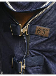 Equithème Pferdedecke Regen- und Fliegendecke mit Halsteil in Blau 150cm – Bild 1 von 3