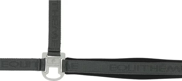 Produktbild von Equithème Pferdehalfter Jacquard aus Polyester für Vollblut in Grau und Schwarz