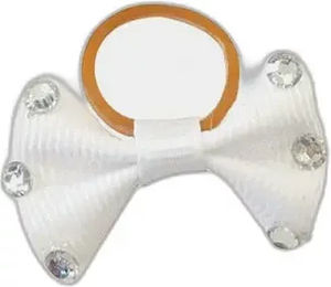 Produktbild von Equithème Pferdeschleife mit Strass aus Polyester in Transparent Weiß