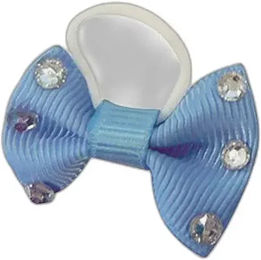 Equithème Pferdeschleife mit Strass in Transparent Blau aus Silikon – Bild 1 von 2