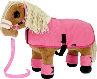 Equithème Pony Academy Mini Halfter-Set mit Satteldecke Rosa aus Polyester für Ponys – Bild 1 von 1