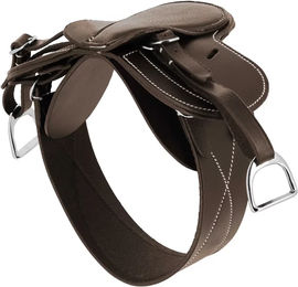 Equithème Pony Academy Mini-Sattel Reitspielzeug aus Polyester in Braun und Weiß – Bild 1 von 1