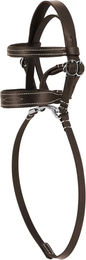 Equithème Pony Academy Mini-Trense aus Leder in Weiß und Braun für Ponys – Bild 1 von 1