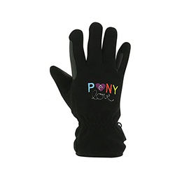 Equithème Pony Love Reithandschuhe für Kinder Winter Schwarz 9-12 Jahre – Bild 1 von 3