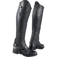 Produktbild von Equithème Premium HalfChaps aus Leder für Unisex, Schwarz, XL