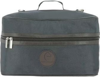 Produktbild von Equithème Premium Putztasche aus Polyester für Sattelzubehör in Blau und Grau