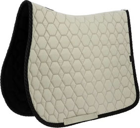 Produktbild von Equithème Pretty Satteldecke für Pferde Vollblut in Schwarz und Beige aus Polyester