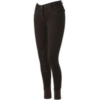 Produktbild von Equithème Pro Reithose für Mädchen aus Baumwolle Schwarz Grösse 8 Jahre