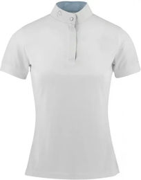 Produktbild von Equithème Reit-Poloshirt Betty für Damen in Weiß mit Mesh-Gewebe Größe M