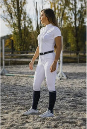 Produktbild von Equithème Reit-Poloshirt Dorla für Damen in Weiß Größe M