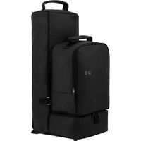 Produktbild von Equithème Reiterstiefeltasche und Helmtasche Basalt Schwarz wasserdicht aus Polyurethan und Polyester