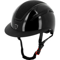 Produktbild von Equithème Reithelm Agris mit breitem Visier für Damen und Herren in Schwarz oder Silber aus Kunststoff Größe 56-58cm
