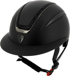 Equithème Reithelm Agris mit breitem Visier für Unisex in Schwarz oder Silber – Bild 1 von 2