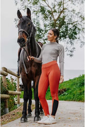 Produktbild von Equithème Reithose Damen Brigitte Full Grip Orange Größe 38
