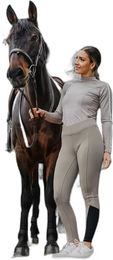 Produktbild von Equithème Reitleggings Full Grip Damen Grau