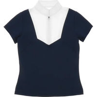 Produktbild von Equithème Reitpolo Damen Tokyo kurzärmelig Weiß Blau Größe L