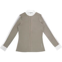 Produktbild von Equithème Reitshirt Estoril Long Sleeve Polo Damen Beige Größe L