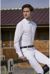 Produktbild von Equithème Reitshirt für Kinder mit Kragen aus Mesh in Weiß