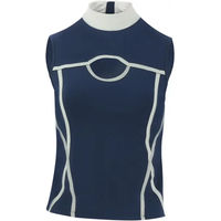 Produktbild von Equithème Reitshirt Polo Damen Weiß Blau Polyester 2XS