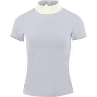Produktbild von Equithème Reitshirt Polo Damen Weiß Lila Polyamid Größe S