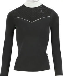 Produktbild von Equithème Reitshirt Valencia Damen Turnier-Polo mit langen Ärmeln aus Polyester Größe 2XS