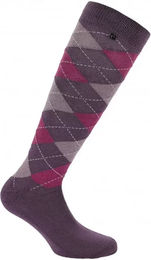 Produktbild von Equithème Reitsocken Argyle aus Baumwolle Unisex Bunt Rosa Lila Größe 35/38