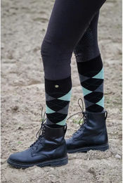 Produktbild von Equithème Reitsocken Argyle aus Baumwolle Unisex Grün Bunt Größe 39/41