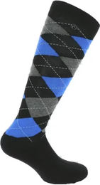 Produktbild von Equithème Reitsocken Argyle aus Baumwolle Unisex Schwarz Blau Größe 35/38