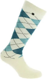 Produktbild von Equithème Reitsocken Argyle aus Baumwolle Unisex Weiß Blau Größe 35/38