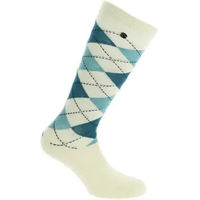 Produktbild von Equithème Reitsocken Argyle aus Baumwolle Unisex Weiß Blau Größe 39/41