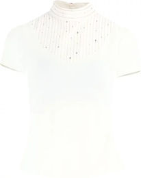 Equithème Reitturnier-Poloshirt Damen Vilamoura Weiß XS – Bild 1 von 1