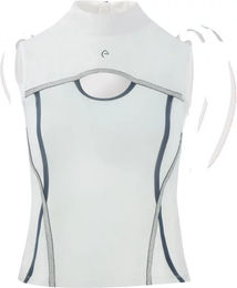 Produktbild von Equithème Reitturnier-Poloshirt für Damen in Weiß aus Polyester Größe M