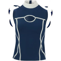 Produktbild von Equithème Reitturnier-Poloshirt für Damen in Weiß und Blau aus Polyester Größe L