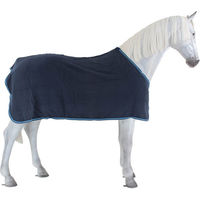 Produktbild von Equithème Riding World Frotteedecke für Pferde aus Baumwolle in Marineblau Größe 145
