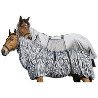 Produktbild von Equithème Riding World Zebra Anti-Ekzemerdecke für Pferde und Ponys in Weiß-Schwarz