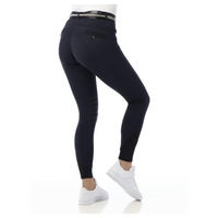 Produktbild von Equithème Safir Damen Reithose mit Silikon Kniebesatz Marineblau Schwarz Größe 32