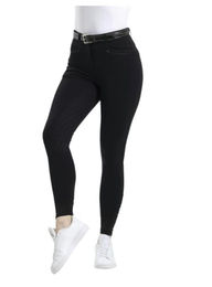 Equithème Safir Damen Reithose mit Silikon Kniebesatz schwarz blau Größe 32 – Bild 1 von 5