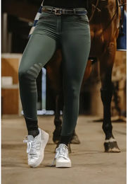 Produktbild von Equithème Safir Reithose Damen mit Mid Grip in Grün Größe 42