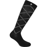 Produktbild von Equithème Sandra Reitsocken Unisex aus Baumwolle Schwarz Silber Größe 34/36