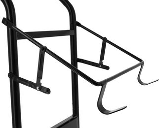 Equithème Sattelablage Rollwagen aus Metall in Schwarz 55x40x130cm – Bild 1 von 5