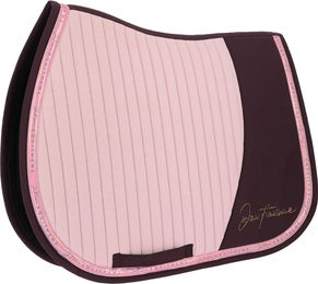 Produktbild von Equithème Satteldecke Je t'aime - Talent für Pferde aus Baumwolle in Rosa und Silber