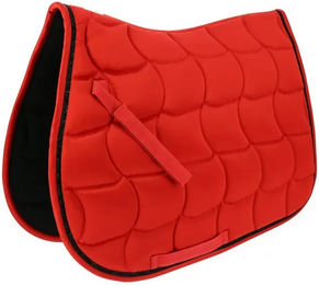 Equithème Sattelunterlage für Pferde aus Satin in Rot für Warmblut – Bild 1 von 5