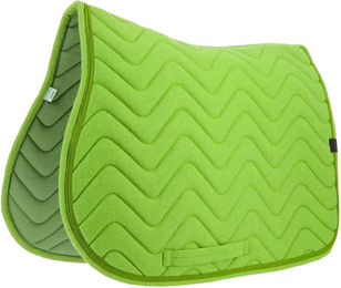 Equithème Schabracke Chevron für Warmblut in Grün aus Polyester – Bild 1 von 2