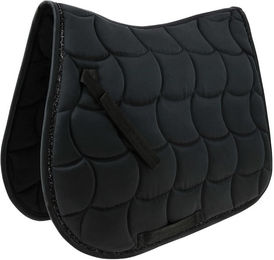 Equithème Schabracke Satin Sattelunterlage für Warmblut in Orange oder Schwarz – Bild 1 von 3