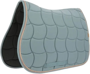 Equithème Schabracke Shiny Sattelunterlage für Pferde aus Polyester in Blau oder Weiß – Bild 1 von 10