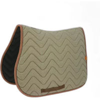 Produktbild von Equithème Schabracke Tweedytan Sattelunterlage für Warmblut in Schwarz oder Beige aus Polyester