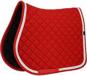 Produktbild von Equithème Schabracke Xmas Satteldecke für Pferde in Rot-Weiß aus Polyester für Ponys